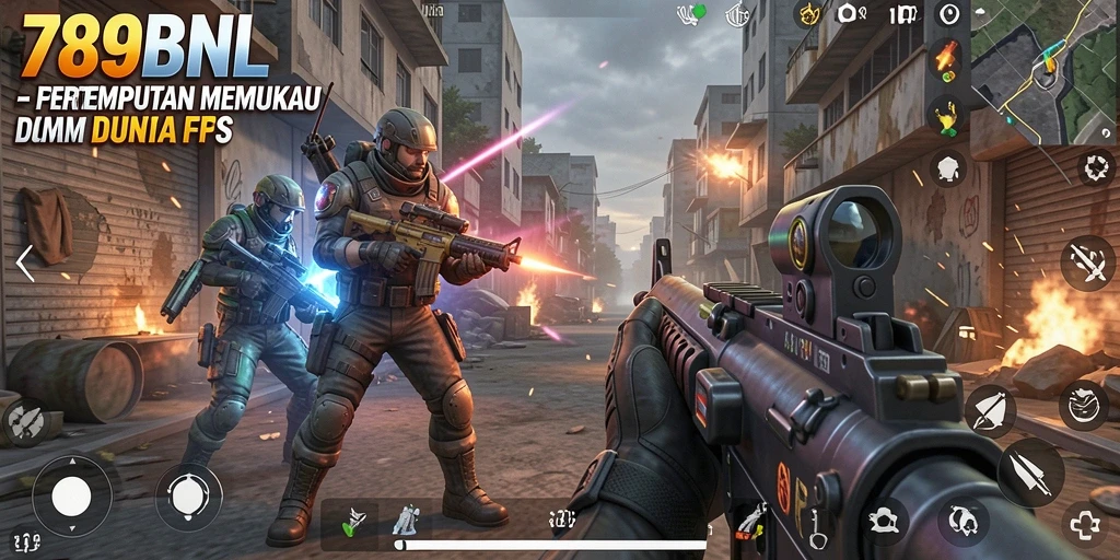 Screenshot gameplay 789BNL menampilkan aksi tembak-menembak yang intens.