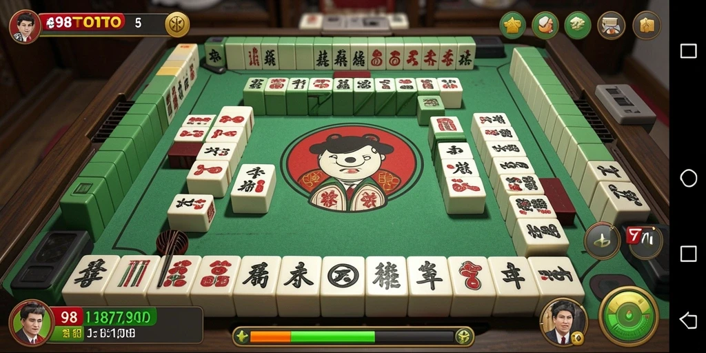 Screenshot gameplay 98TOTO menampilkan momen seru dalam permainan Mahjong.
