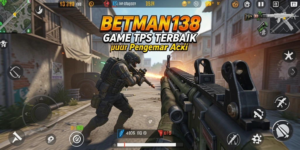 Screenshot menunjukkan aksi intens dari gameplay TPS BETMAN138.