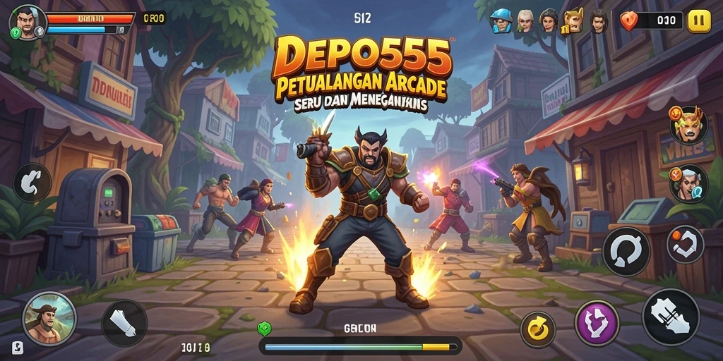 Screenshot gameplay menampilkan aksi seru dalam DEPO555.