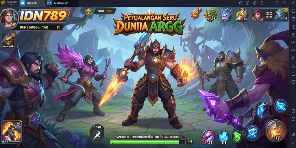 Screenshot IDN789 menunjukkan pertempuran epik dalam dunia ARPG.
