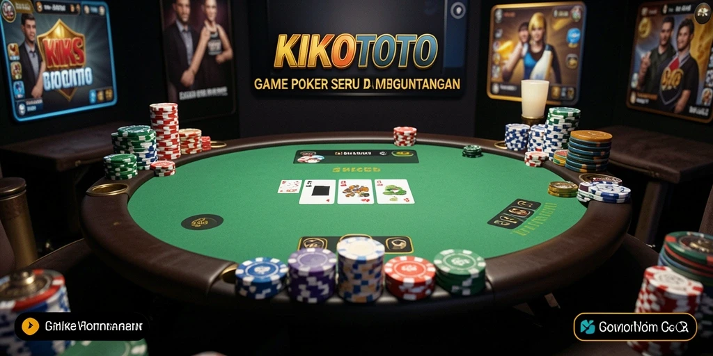 Tampilan antarmuka KIKOTOTO saat bermain Poker.