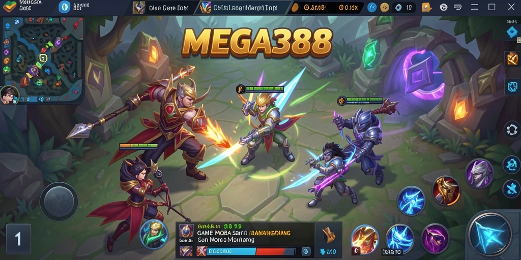 Tampilan seru dalam gameplay MOBA MEGA388 yang menantang.