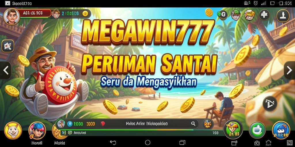 Screenshot gameplay MEGAWIN777 yang penuh warna dan seru.