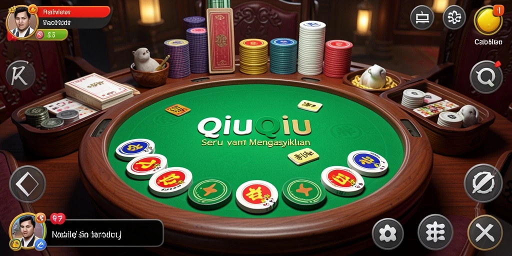 Screenshot permainan QiuQiu yang menegangkan dan seru.