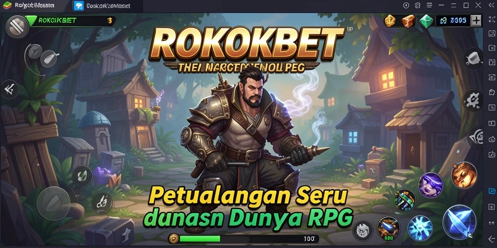 Screenshot gameplay ROKOKBET menampilkan aksi seru dan karakter unik.