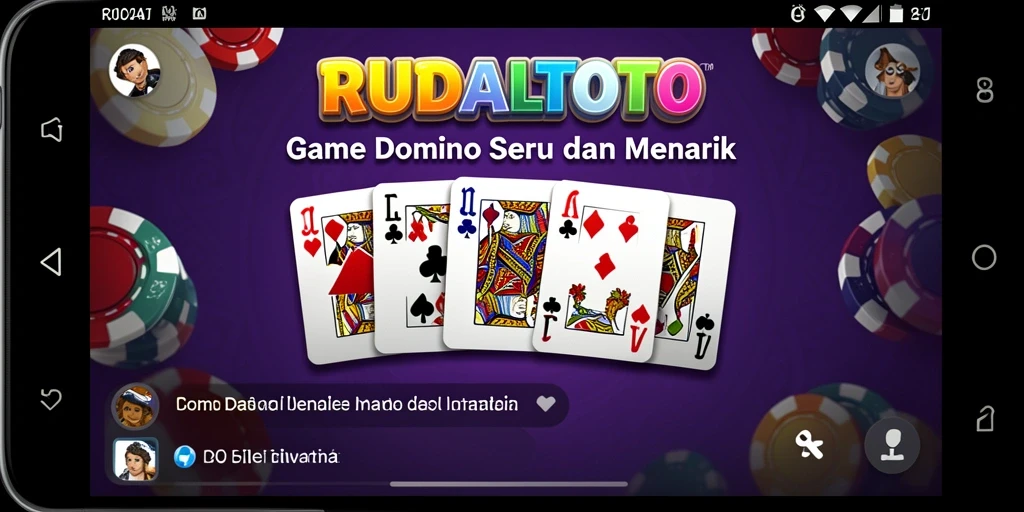 Tampilan gameplay RUDALTOTO yang menampilkan momen seru permainan Domino.