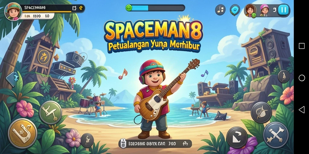Gameplay SPACEMAN88 yang dinamis dan interaktif dengan musik menghibur.