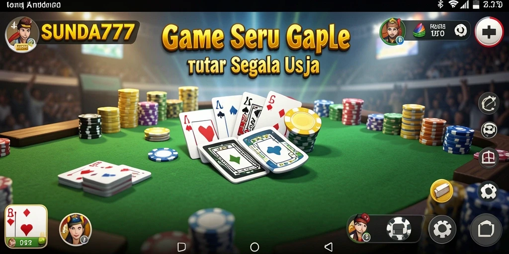 Tangkapan layar SUNDA777 menampilkan gameplay Gaple yang seru dan interaktif.